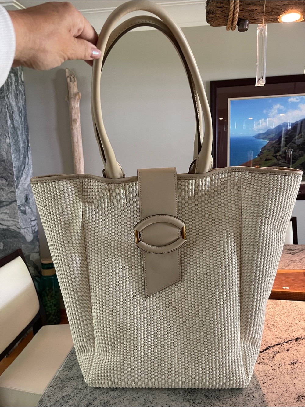 Banana Republic Oversized Corso Straw Tote Bag